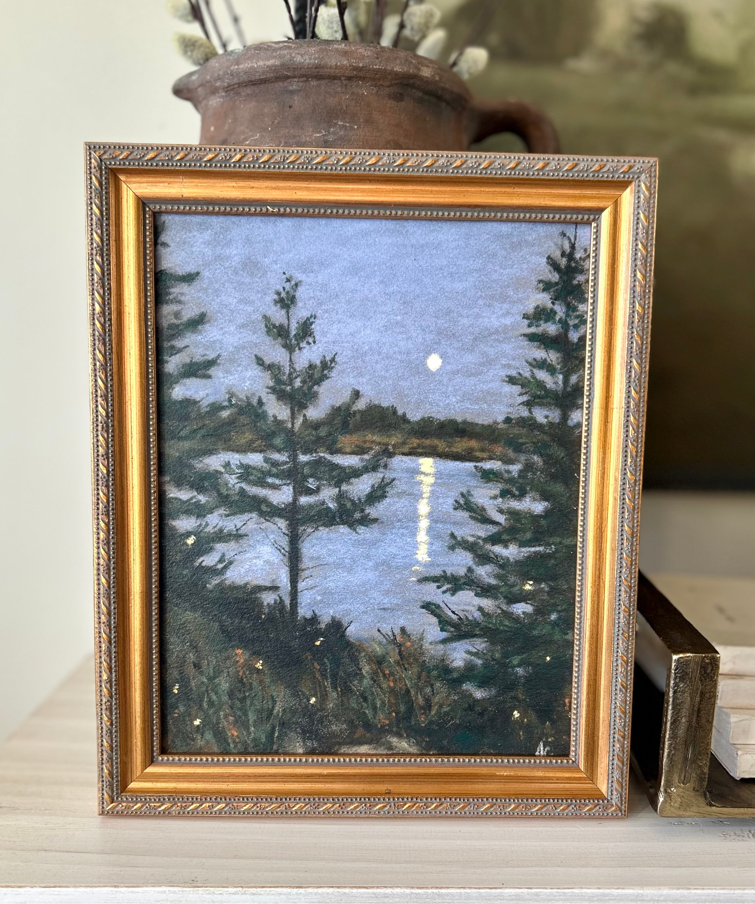 Fireflies On The Lake (framed)