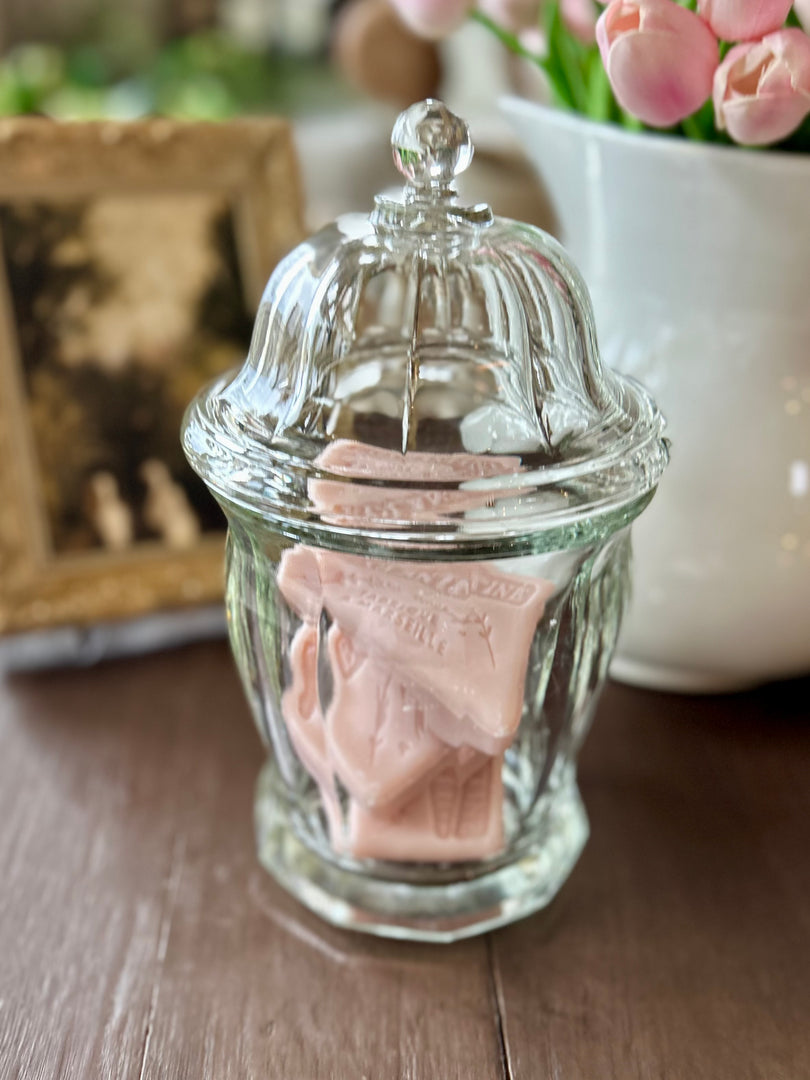 Vintage Indiana Glass Lidded Jar