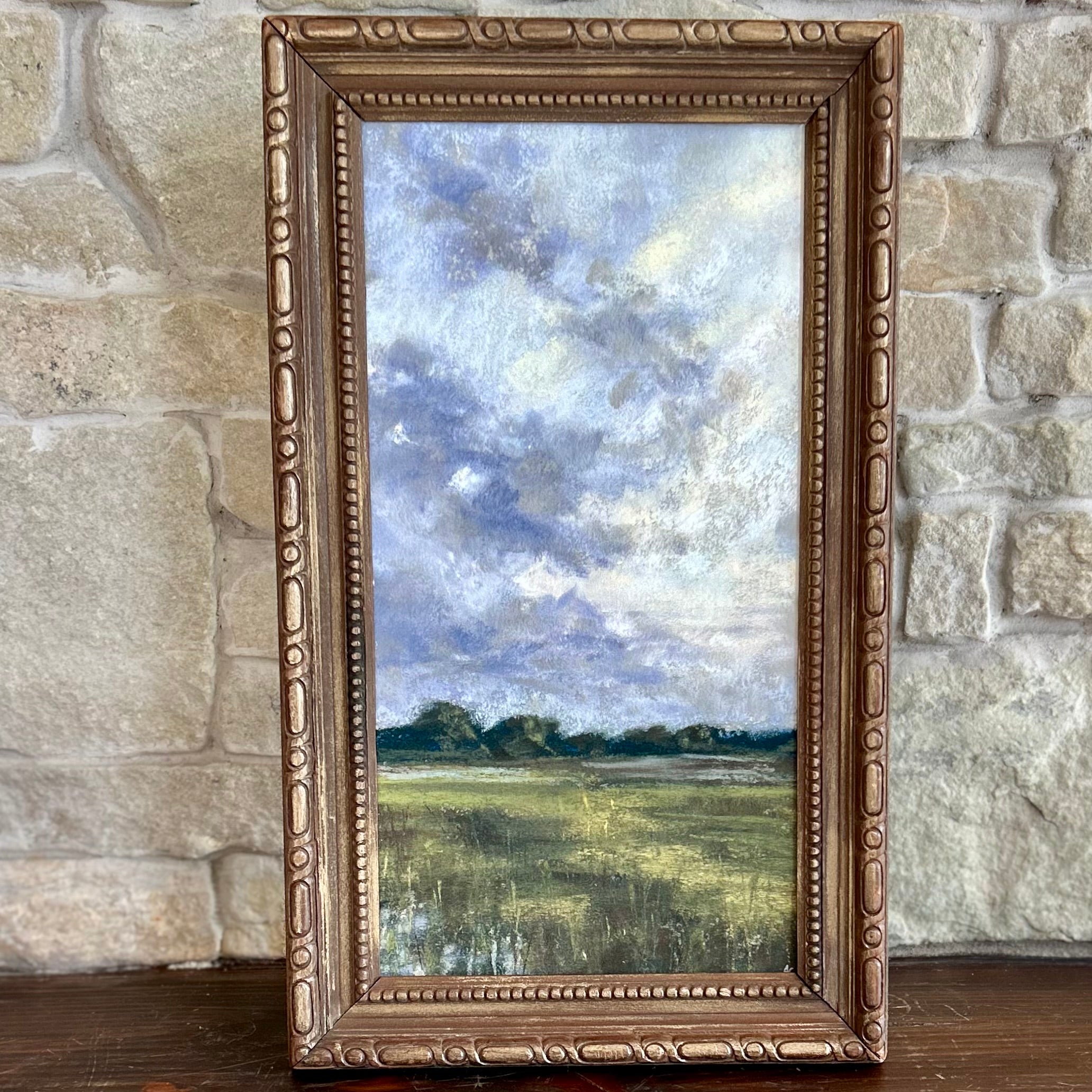Land & sea in vintage frame