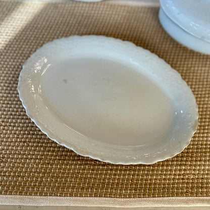 Antique W. Adams & Sons Ironstone Oval Platter                circa 1900-1930