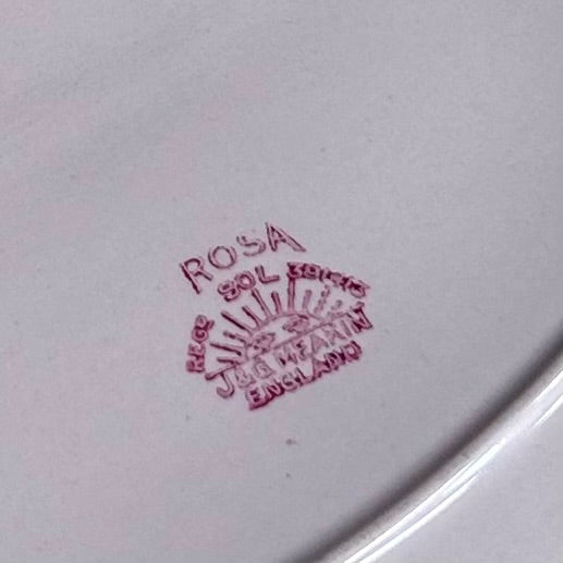 J & G Meakin “Rosa” Solian Ware Pink Ironstone Platter