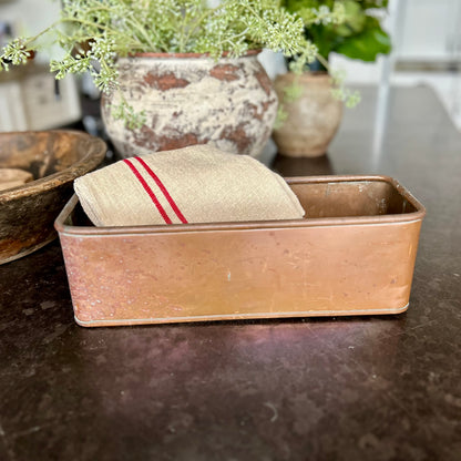 Antique English Copper Tea Loaf Pan | Stamped Made in England