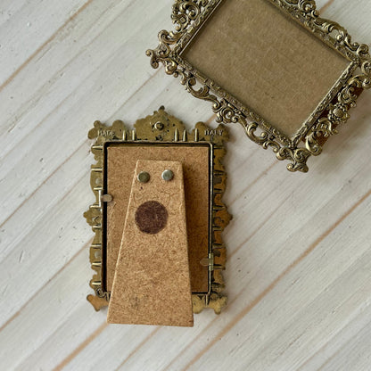 Small Vintage Italian Brass Frame