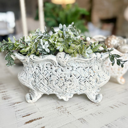 cast iron jardinière, circa 1940s–1960s