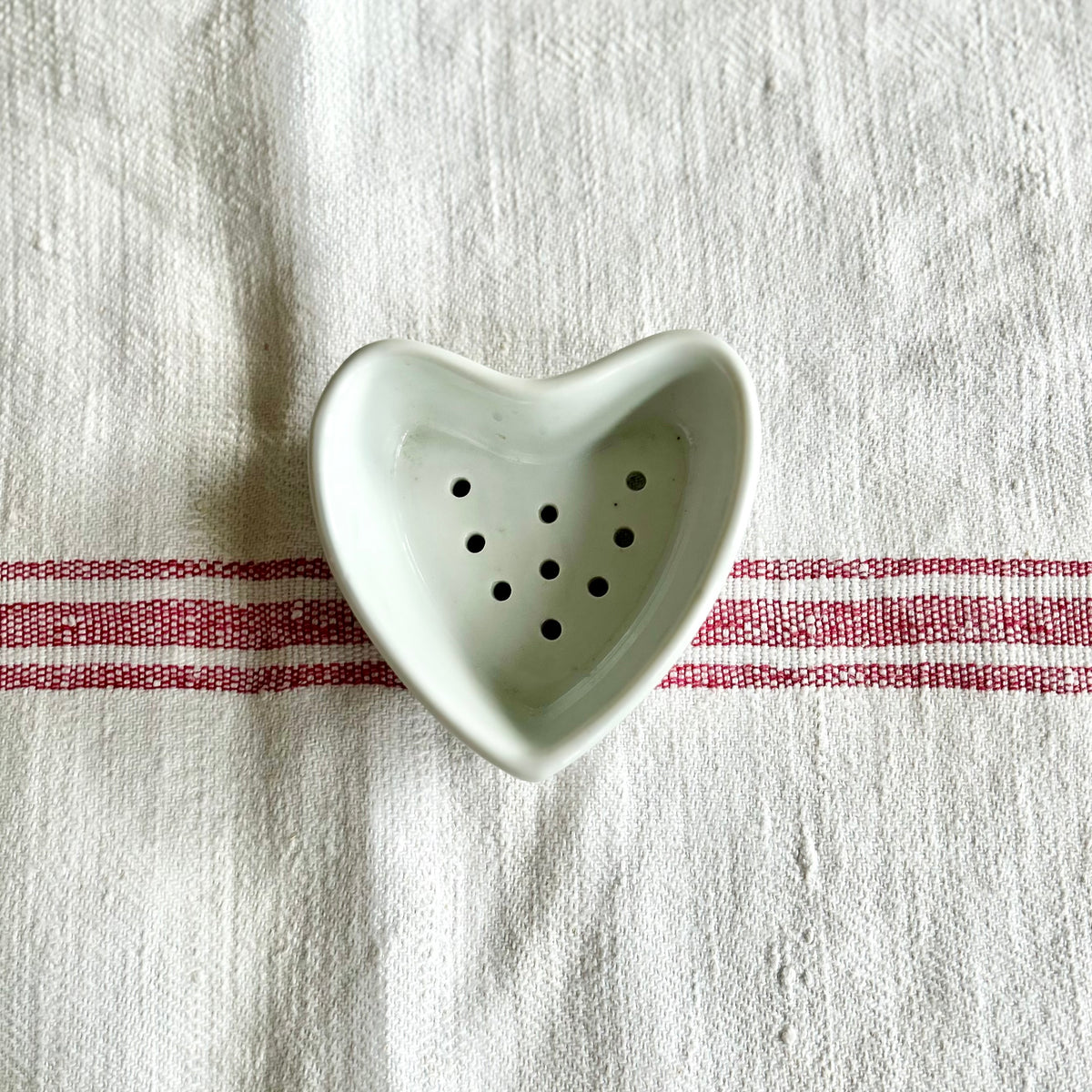 Vintage Porcelain Heart Soap Dish Insert