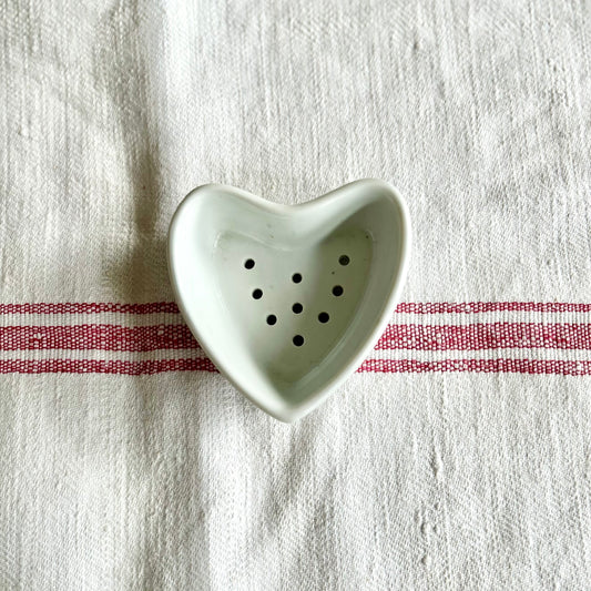 Vintage Porcelain Heart Soap Dish Insert