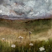French country meadow - acrylic on paper