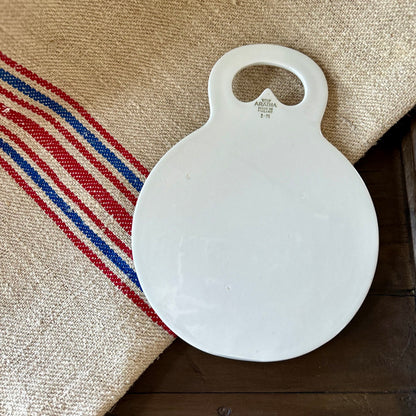 Vintage Simple White Onion Board by Arabia Finland