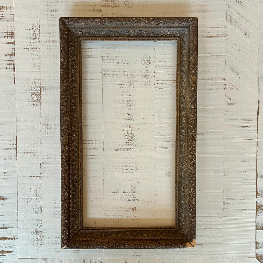 Detailed vintage wooden frame