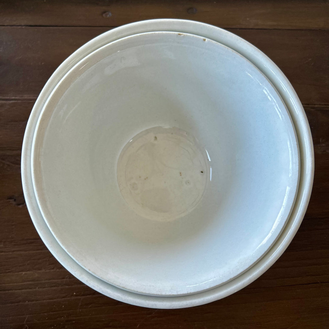 Vintage W.M. Adams Ironstone Pudding Bowls – Set of 3