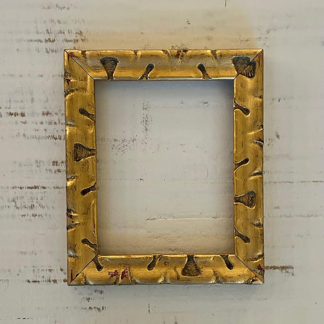 Vintage gilt frame with carved droplet detail