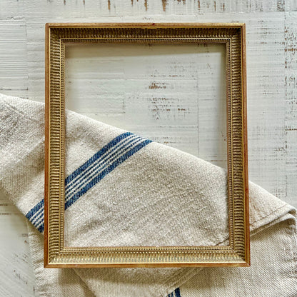Antique French Gilt Frame with Fluted Detail