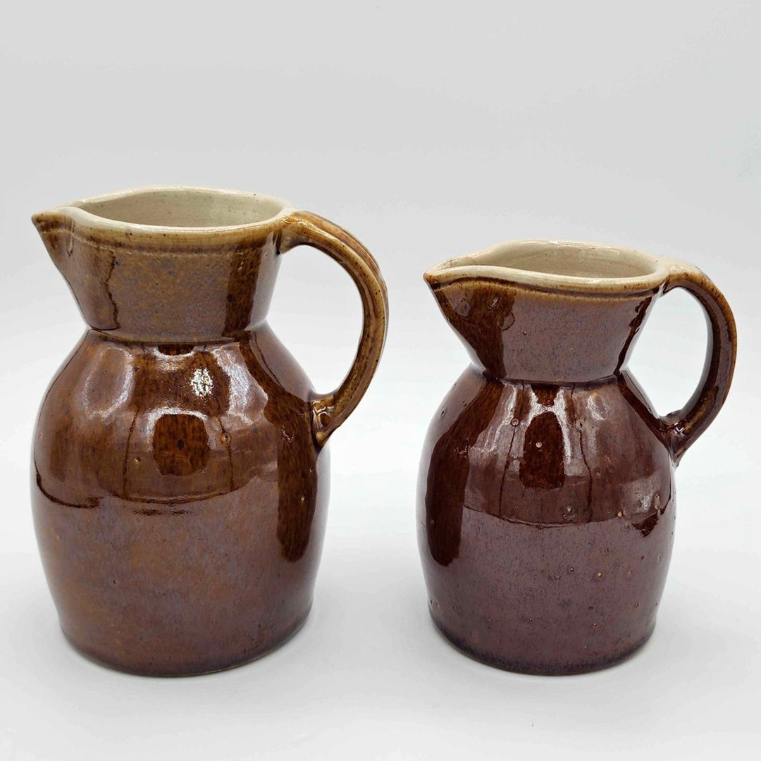 Pair of Vintage French Grès du Berry Stoneware Pitchers
