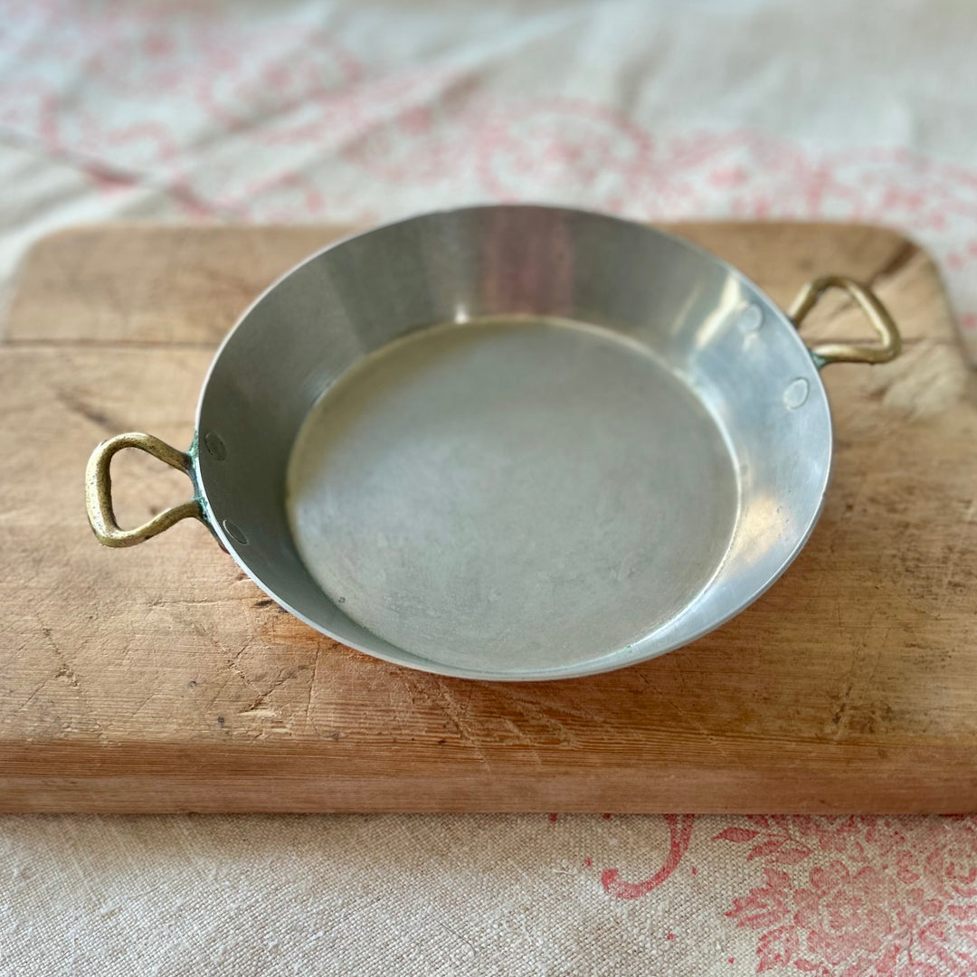 Petite French Copper Pan with Brass Handles
Mid-20th Century