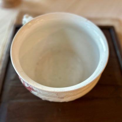 Antique English Red Transferware Chamber Pot
Circa 1880–1900