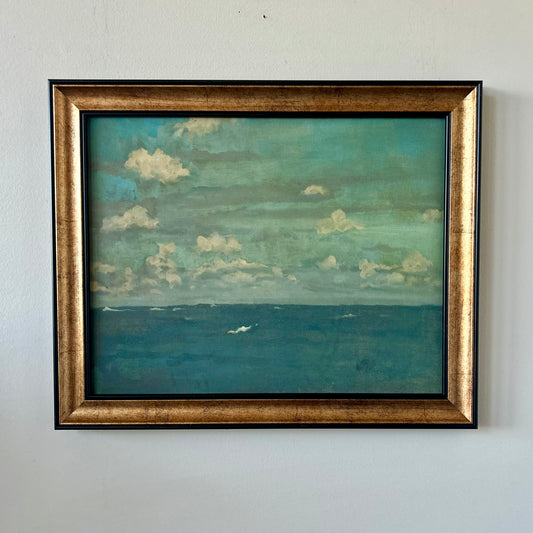 Violet & silver - the deep sea framed canvas print