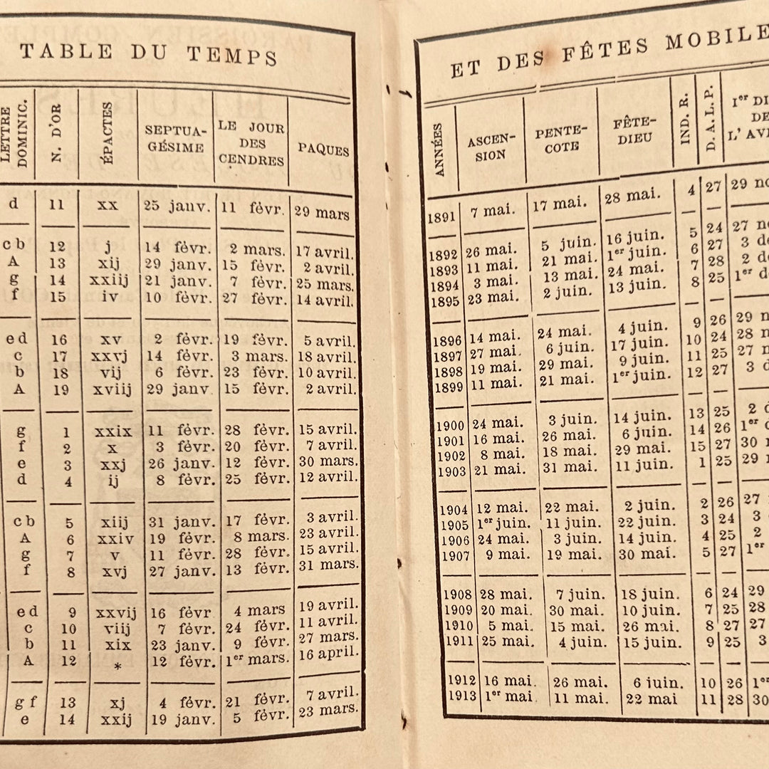 Antique French Catholic Prayer Book – Heures de Lyon | Circa 1895–1910