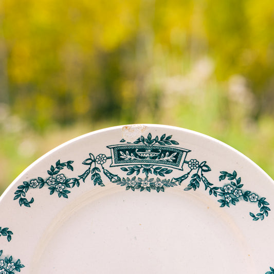 Set of 6 antique French longchamp side plates