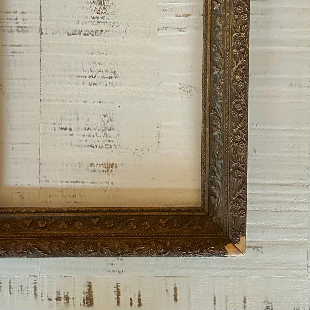 Detailed vintage wooden frame