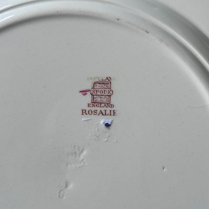 Pair of Vintage Copeland Spode “Rosalie” English Dinner Plates – 10.5”