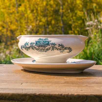 Antique French longchamp “lutèce” sauce boat