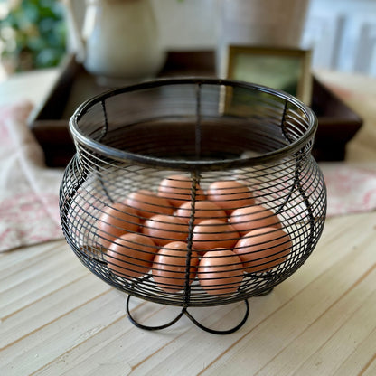 Vintage Wire Egg Basket