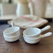 Vintage Ironstone Condiment Scoops (Set of 4)