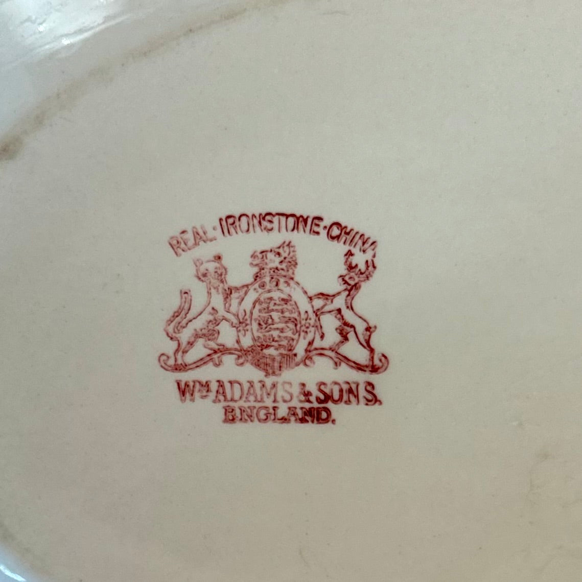 Antique W. Adams & Sons Ironstone Oval Platter                circa 1900-1930