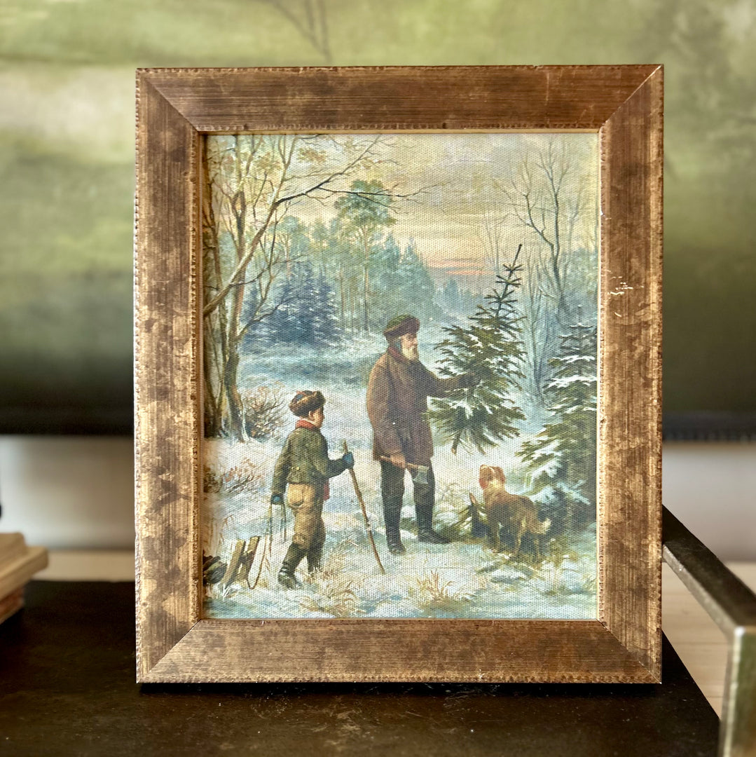 Christmas tree hunting (framed)