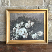 White Roses Vintage Art Print-Framed