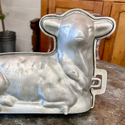 Large vintage lamb cake mould