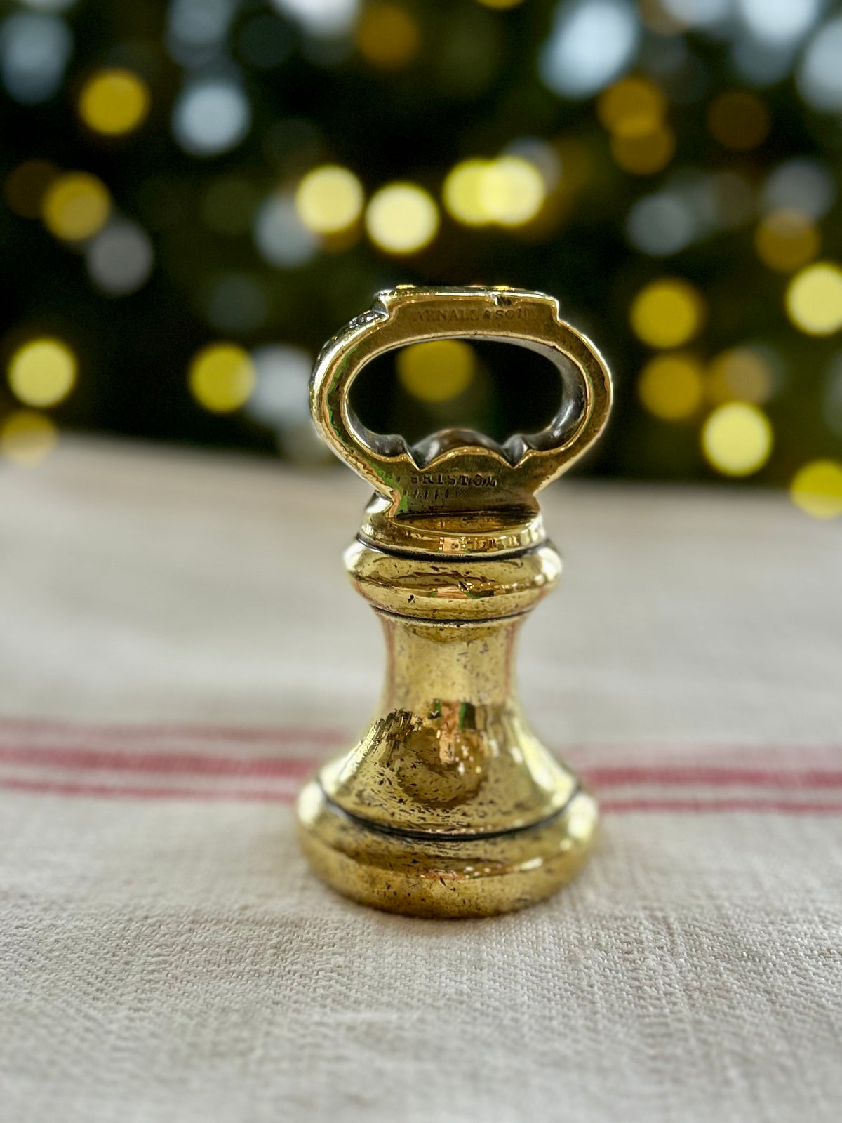 Antique Brass Bell Weight — F.J. Arnald & Son, Bristol