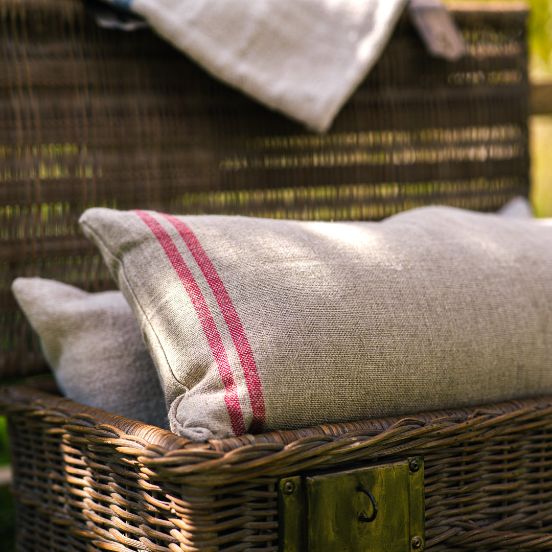 French linen grain sack pillow
