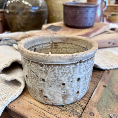 Antique French Stoneware Faisselle Cheese Mold
France, c. 1880–1920