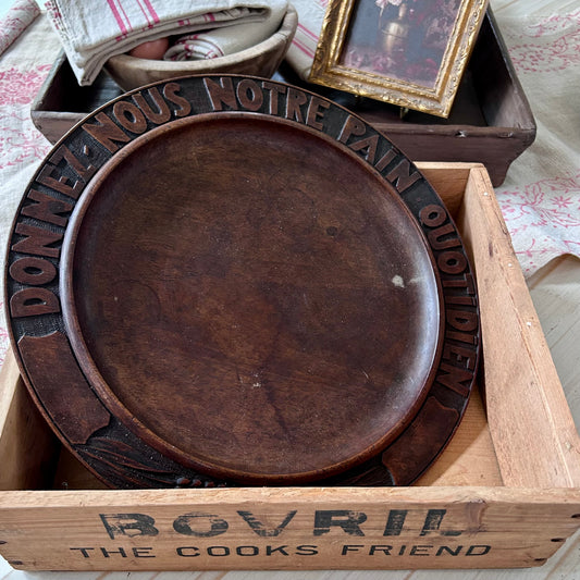 Antique French Carved Bread Board Late 19th to Early 20th Century