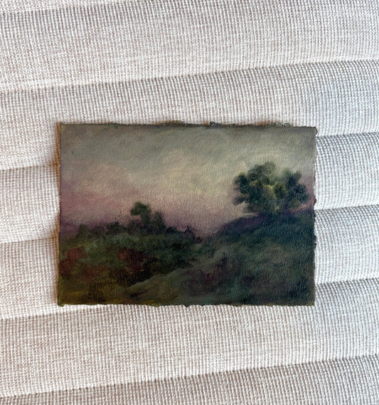 Original Painting by Tessa Brown- Landscape at Dusk (framed)