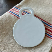 Vintage Simple White Onion Board by Arabia Finland