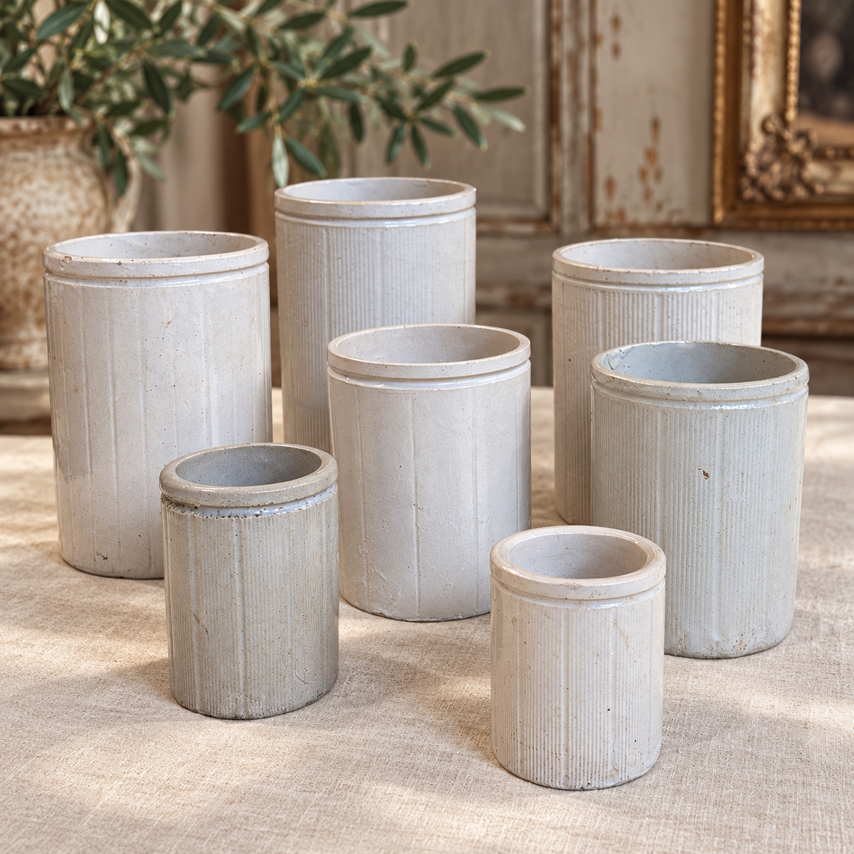 English Vintage stoneware pots