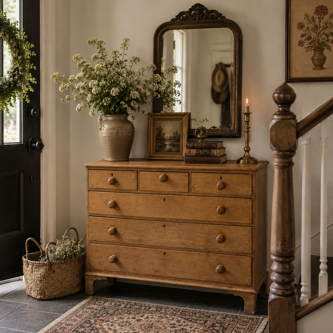 Antique Quebec pine dresser