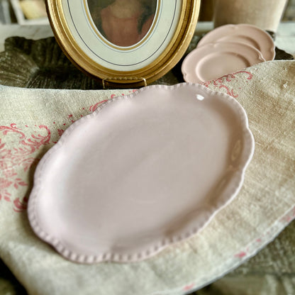 J & G Meakin “Rosa” Solian Ware Pink Ironstone Platter
