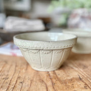 Antique English Stoneware Dairy Bowls (Pair Available)
