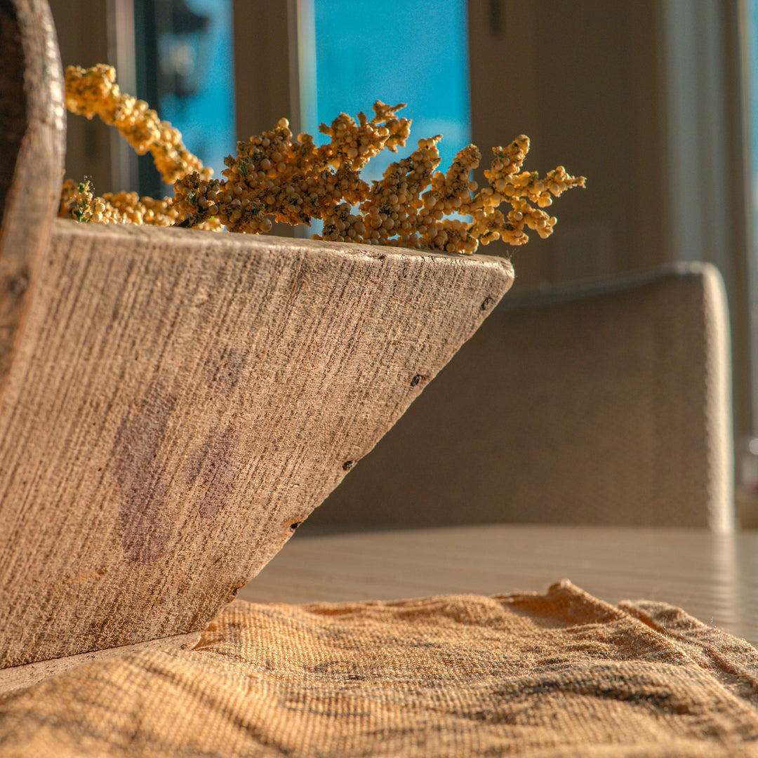 Antique French wooden harvest trug