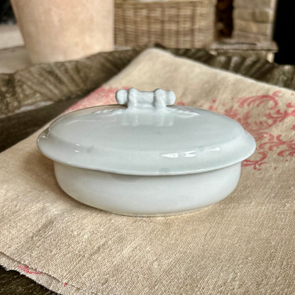 Antique Ironstone Covered Dish