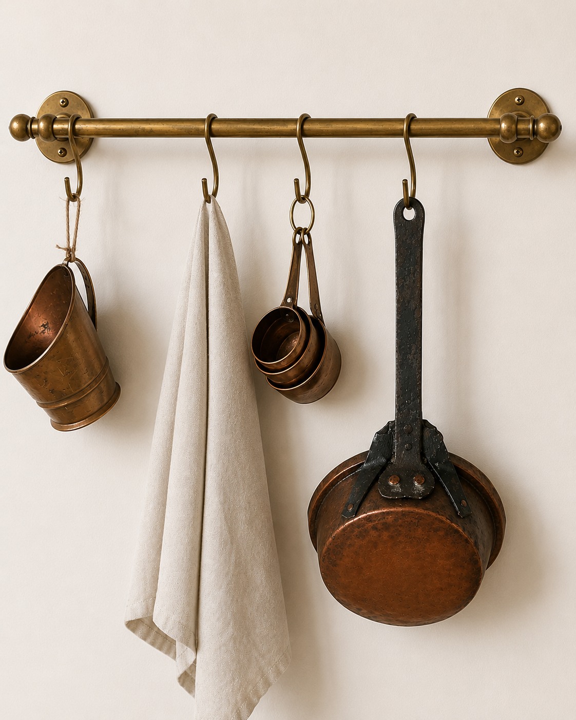 Antique French Copper Saucepan with Forged Iron Handle
Circa 1880–1920