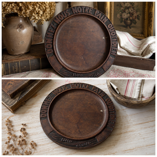 Antique French Carved Bread Board Late 19th to Early 20th Century