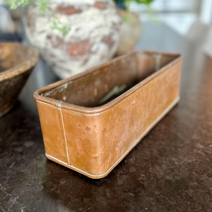 Antique English Copper Tea Loaf Pan | Stamped Made in England