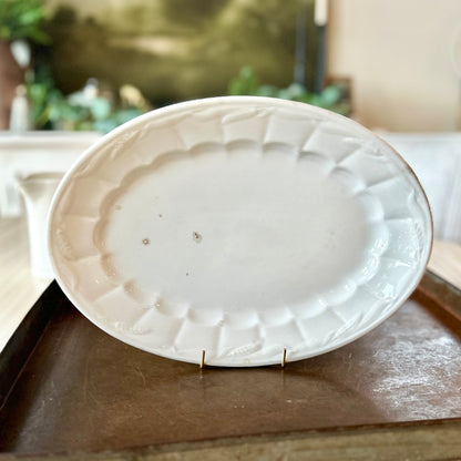 Antique English Ironstone Oval Platter — W. & E. Corn, Burslem