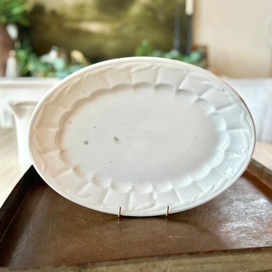 Antique English Ironstone Oval Platter — W. & E. Corn, Burslem
