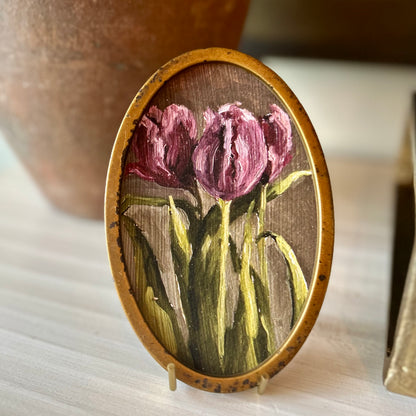 “tulips ii” 4x6"(Framed)