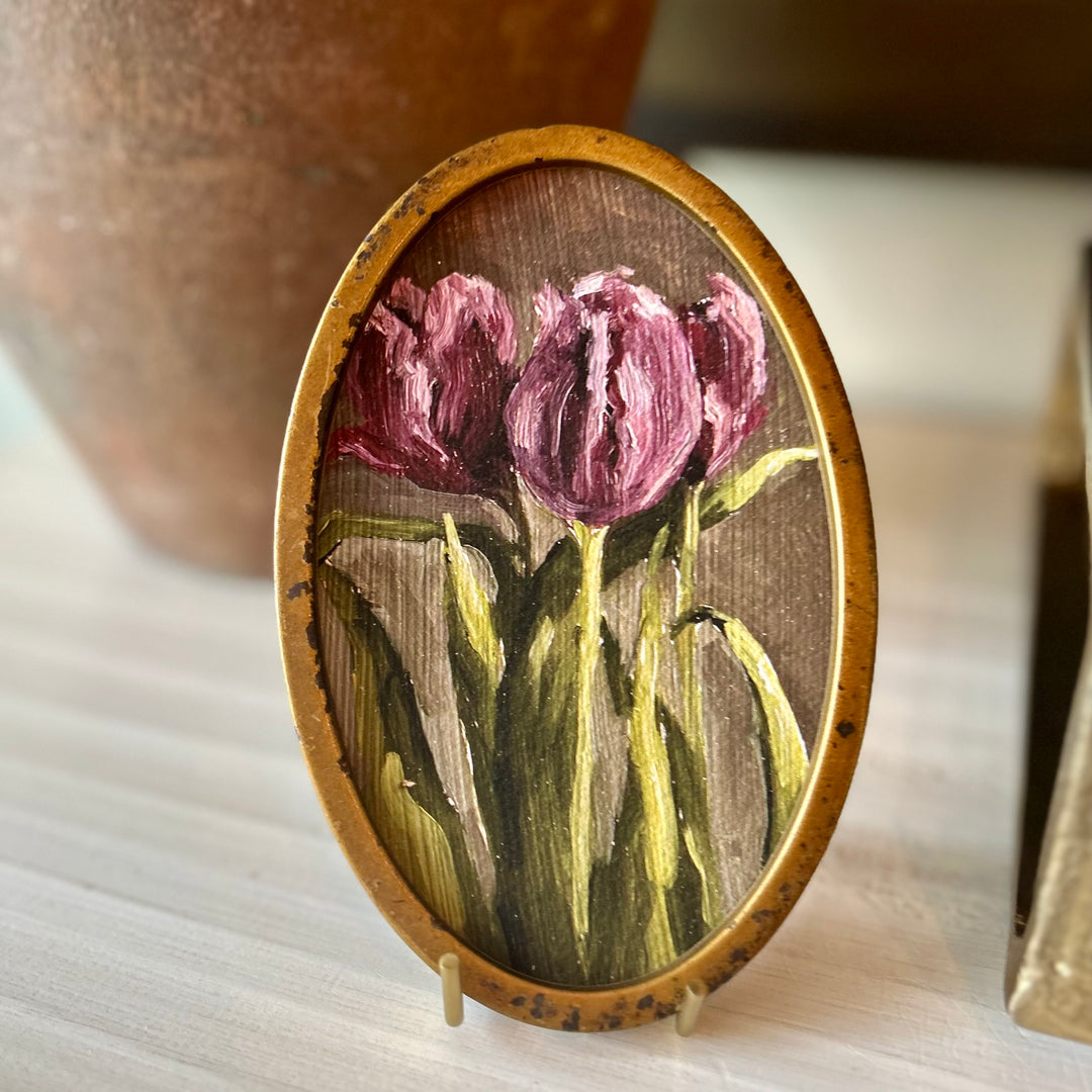 “tulips ii” 4x6"(Framed)